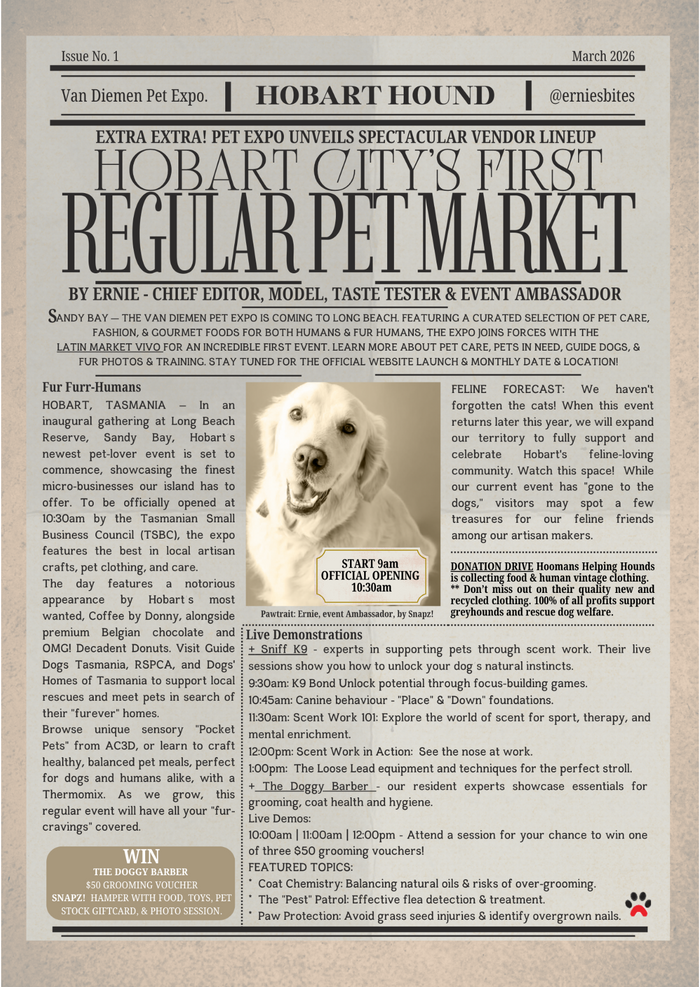 Hobart City's First Regular Pet Market
